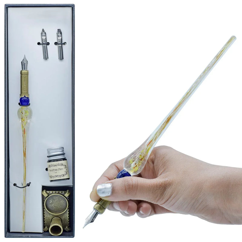 Glass Pen Fountain Crystal GiftSet With Box