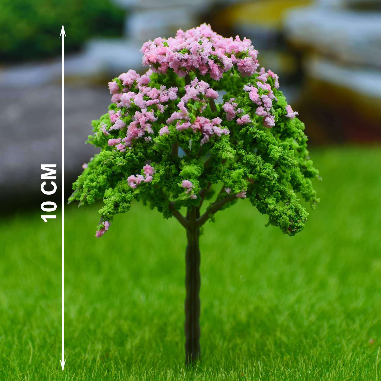 Artificial Miniature Tree Green & Baby Pink 100mm