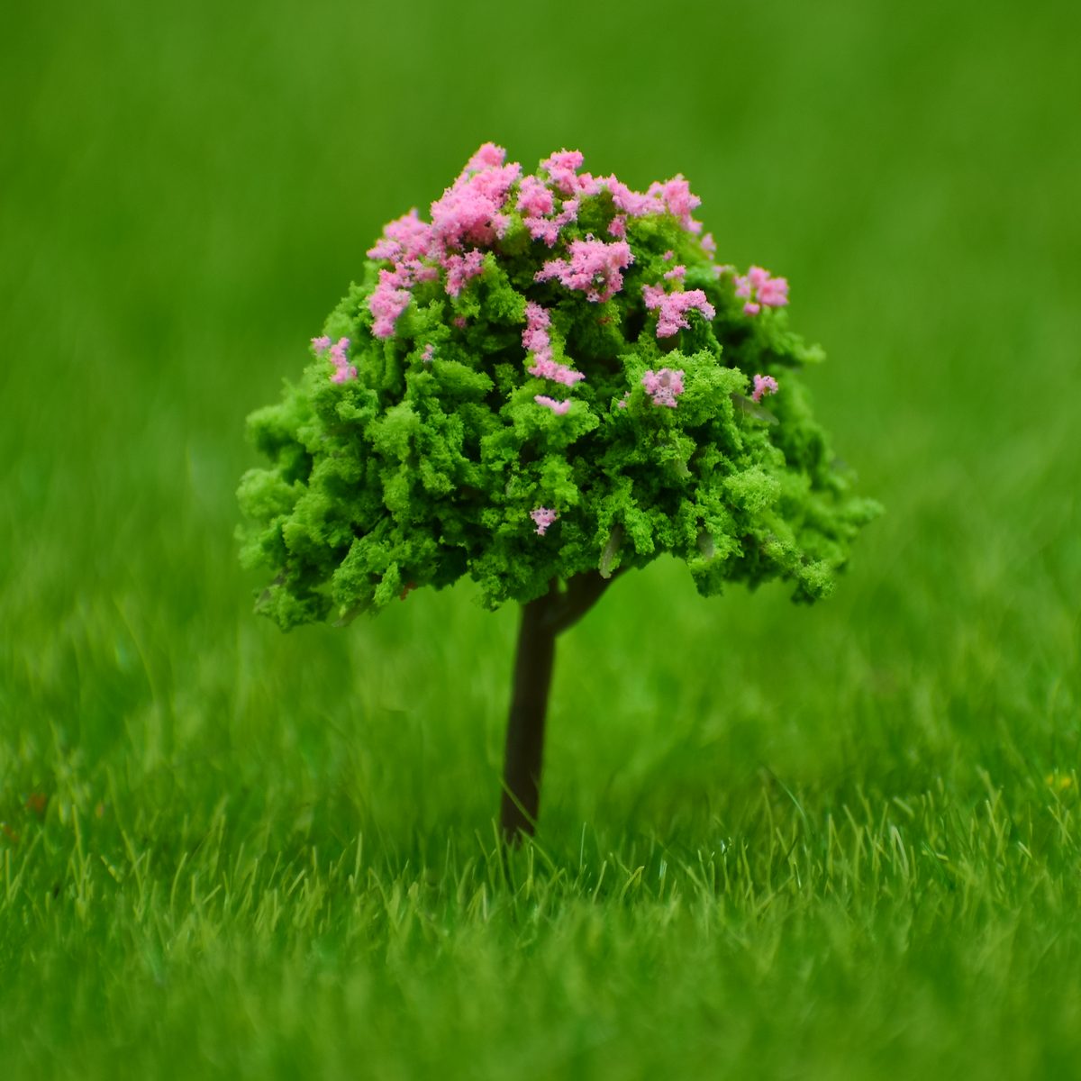 Artificial Miniature Tree Green & Baby Pink 2 Pcs FU-40GBP
