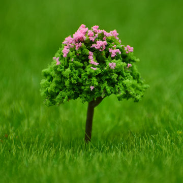 Artificial Miniature Tree Green & Baby Pink 2 Pcs FU-40GBP