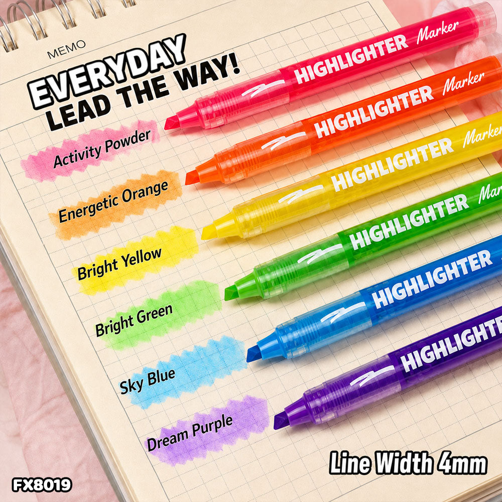 Highlighter Marker Set - 6 Colours