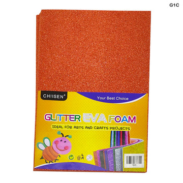 Glitter Foam Sheet A4 Copper - Pack of 10 for Craft