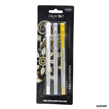 Highlighter Pens Multicolour 0.8mm - Pack of 3