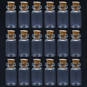 Mini Glass Bottles with Cork Stoppers 2.5ml