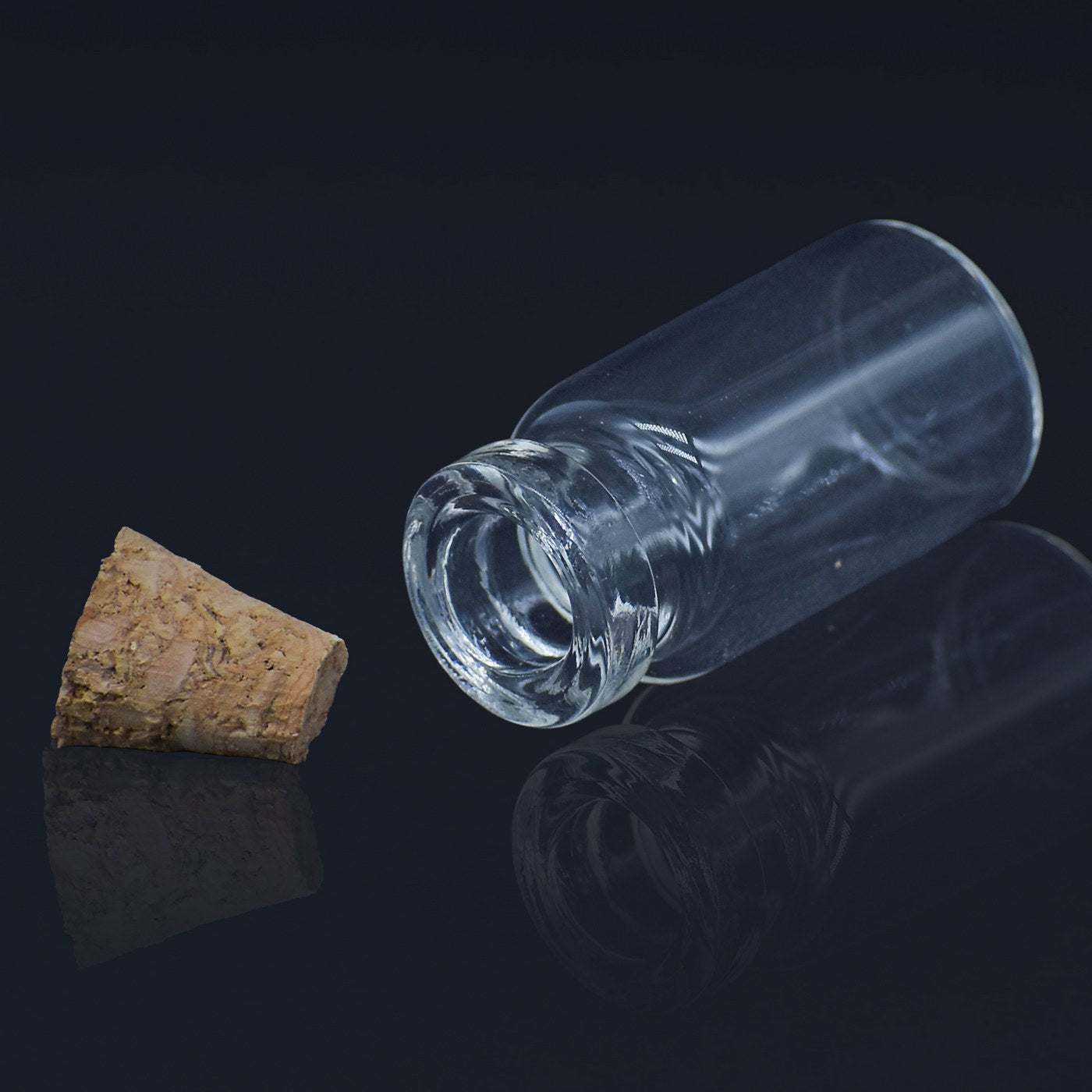 Mini Glass Bottles with Cork Stoppers 2.5ml