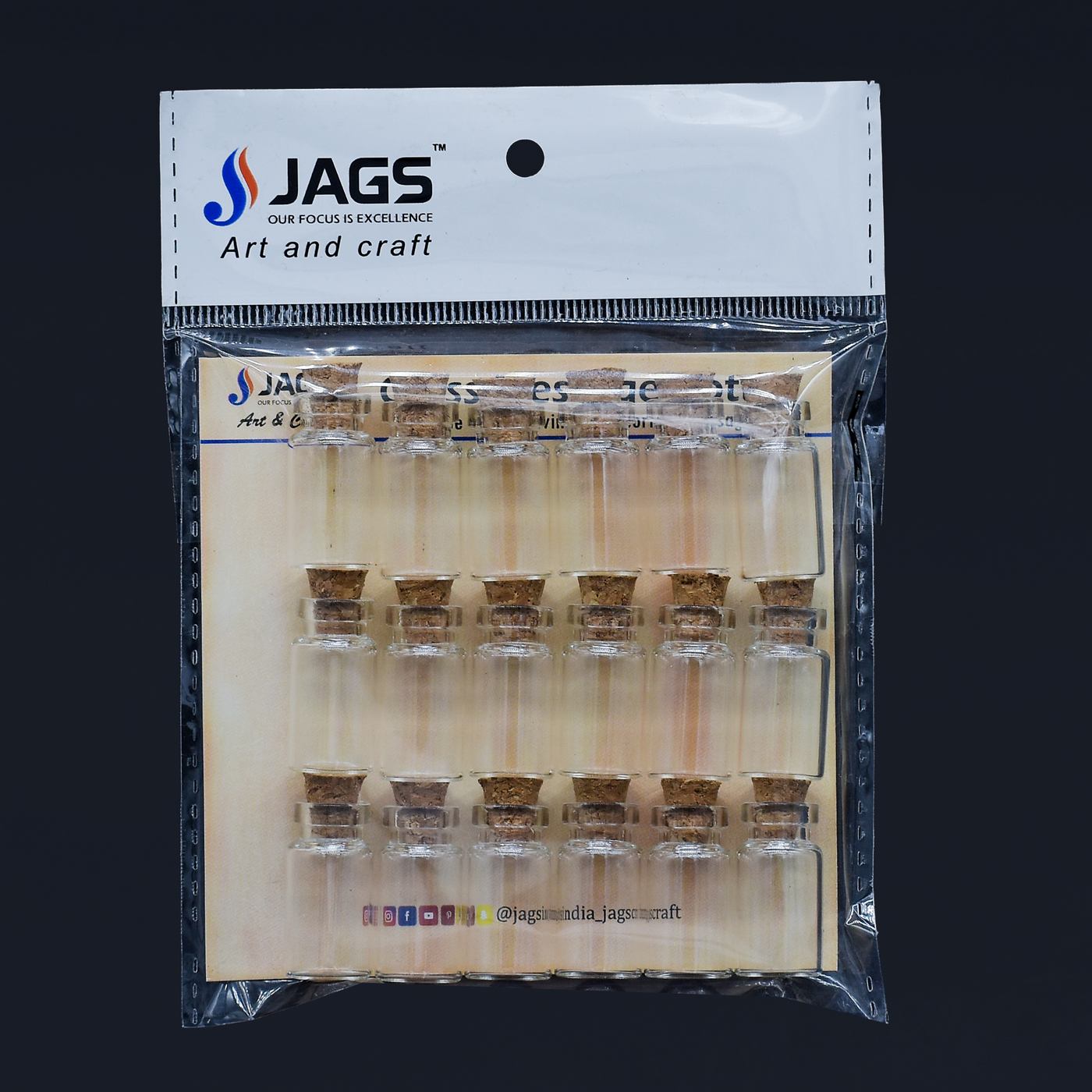 Mini Glass Bottles with Cork Stoppers 2.5ml
