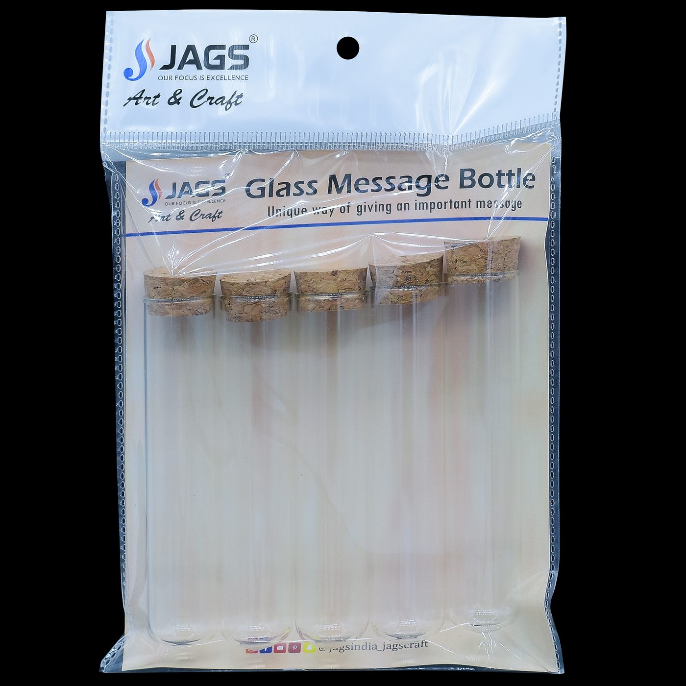 Glass Message Bottles with Cork Lid 25ml