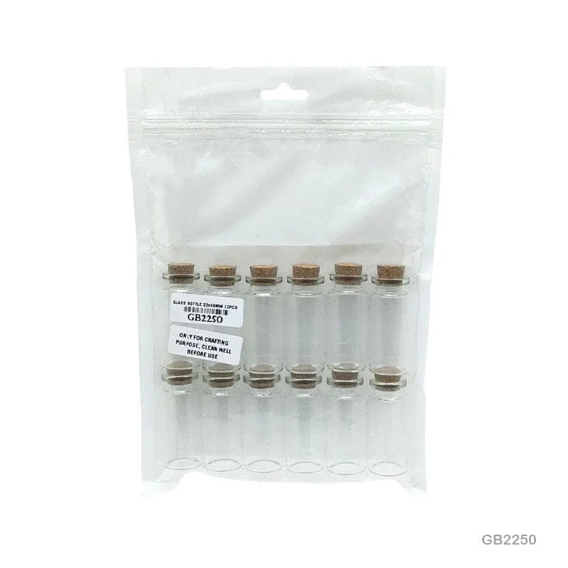 Message Glass Bottle (Gb2250) 22X50Mm Cc 12Pcs