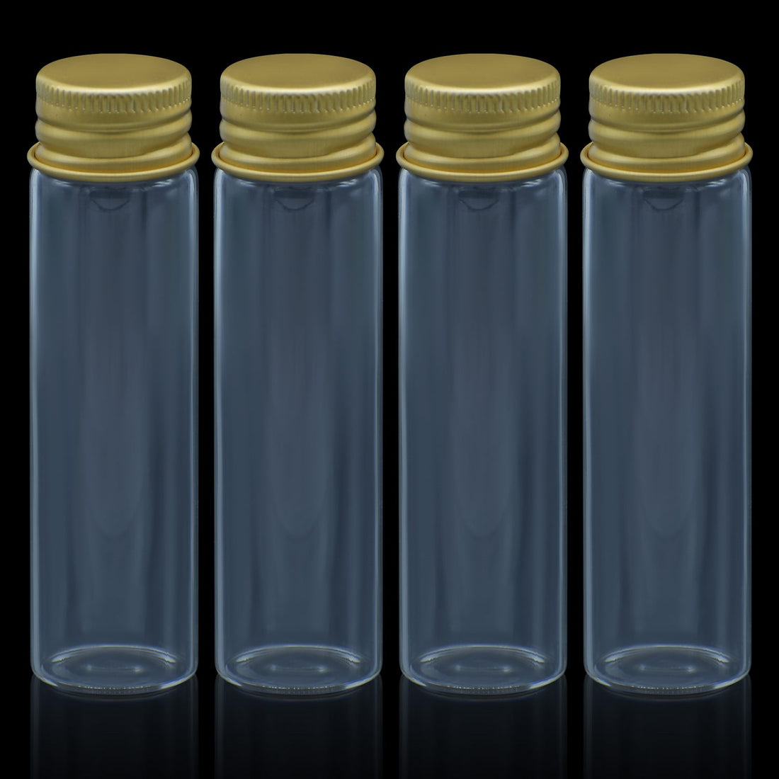 Mini Glass Bottles with Gold Cap 20ml