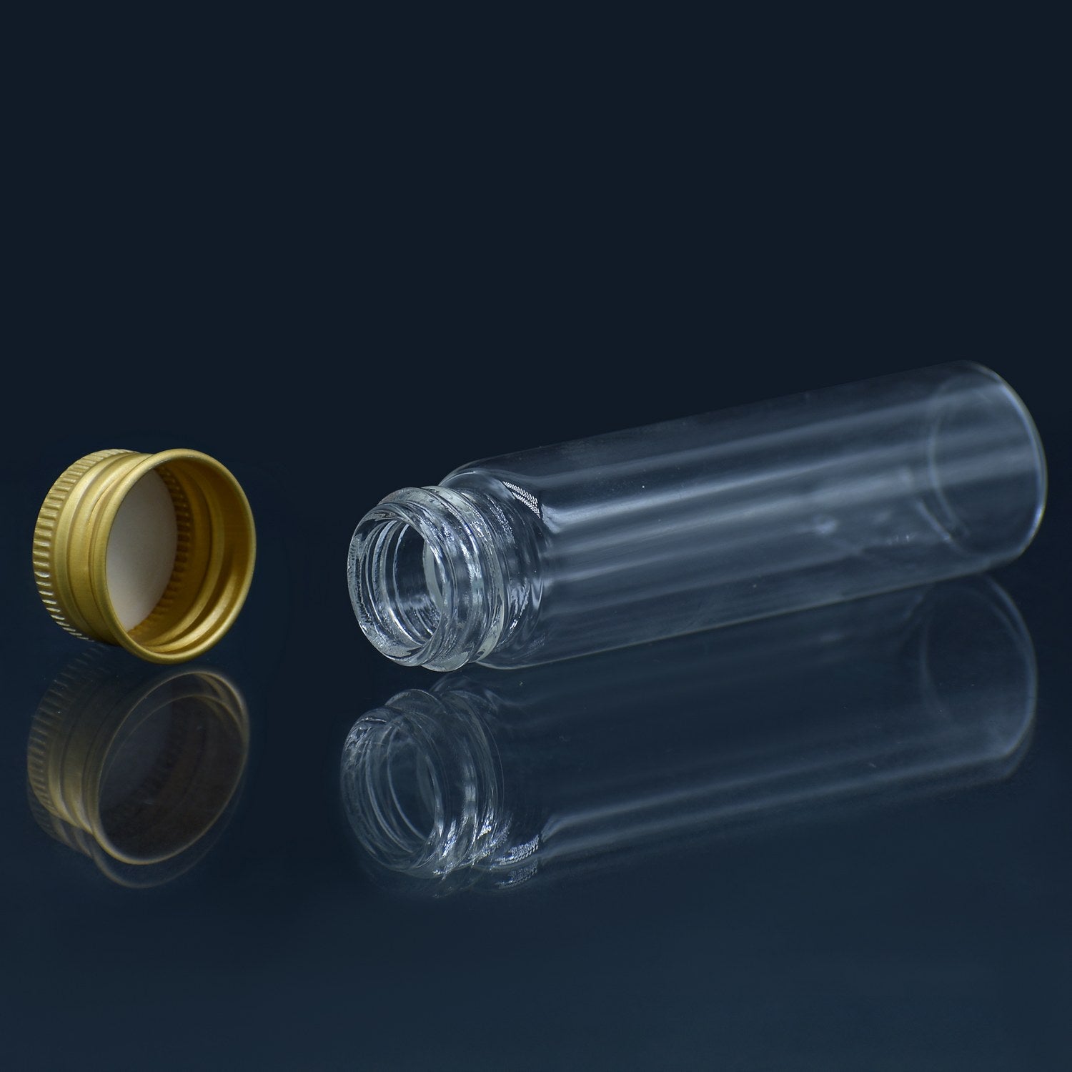 Mini Glass Bottles with Gold Cap 20ml