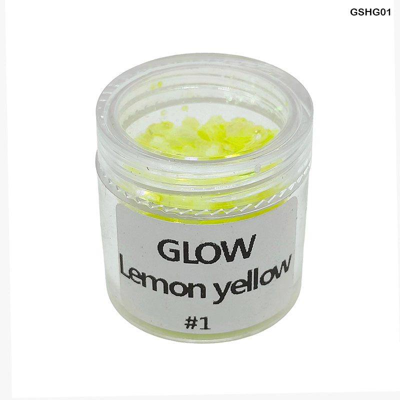 Gshg01 Glow Shimmer Glitter Golden Yellow