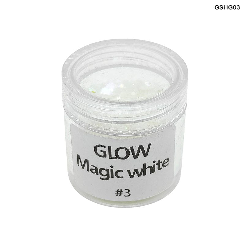 Gshg03 Glow Shimmer Glitter Magic White