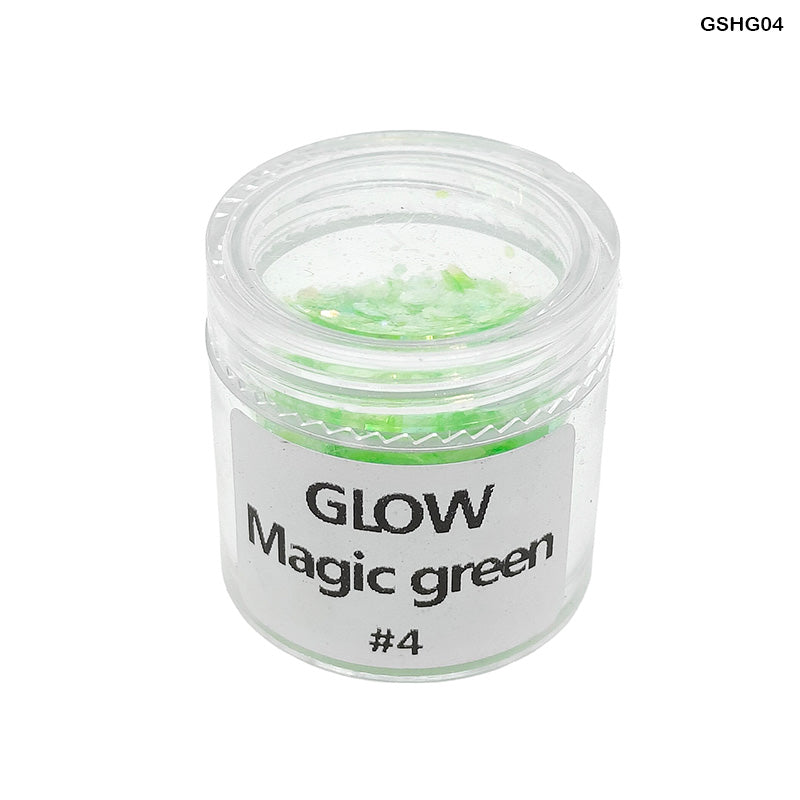 Gshg04 Glow Shimmer Glitter Magic Green