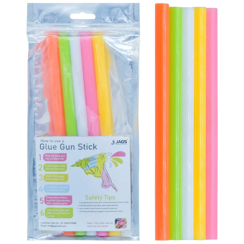 Neon-Pastel Glue Stick l Thick 11MM 20CM l Pack of 5 sticks