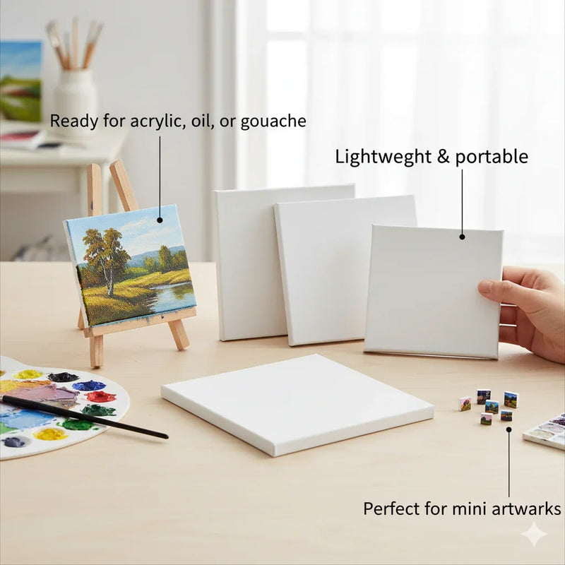 Canvas Board Artist Quality White 3X3