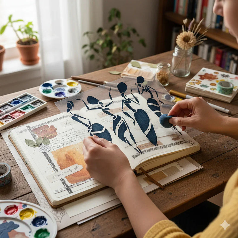 Exploring African Tribal Artistry: Jags Drawing Stencil Plastic A5 African Tribes Project