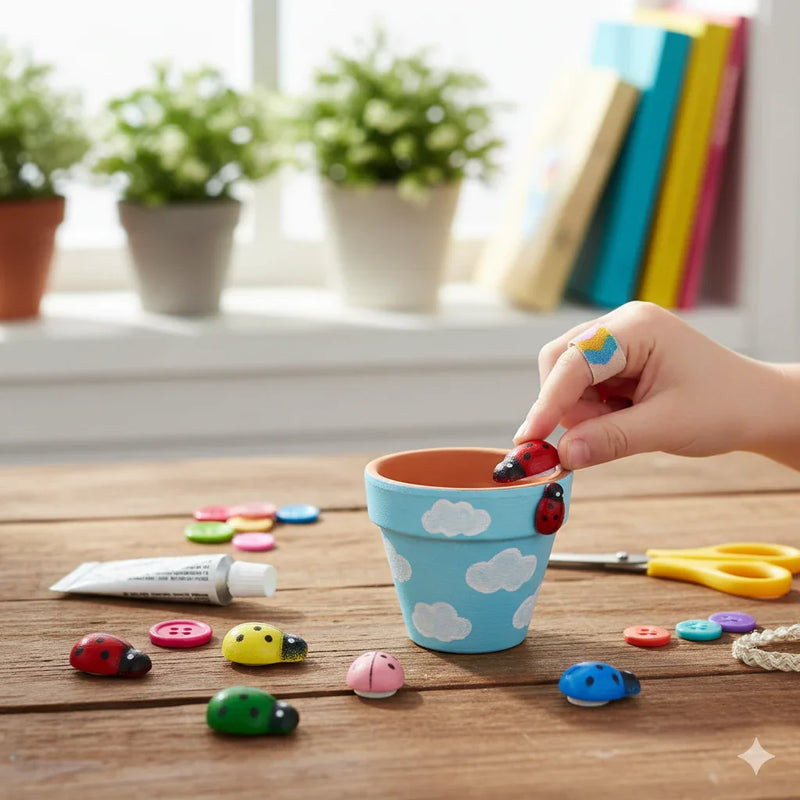 Miniature Ladybug Model Accessories – Pack of 10 (C0676-2) | Cute & Colorful Craft Embellishments for DIY Projects