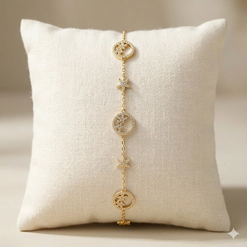 Korean Inspired Golden Tone Dainty Bracelet | Long Lasting Anti-Tarnish Jewellery l Perfect Everyday Jewellery l Pack of 1