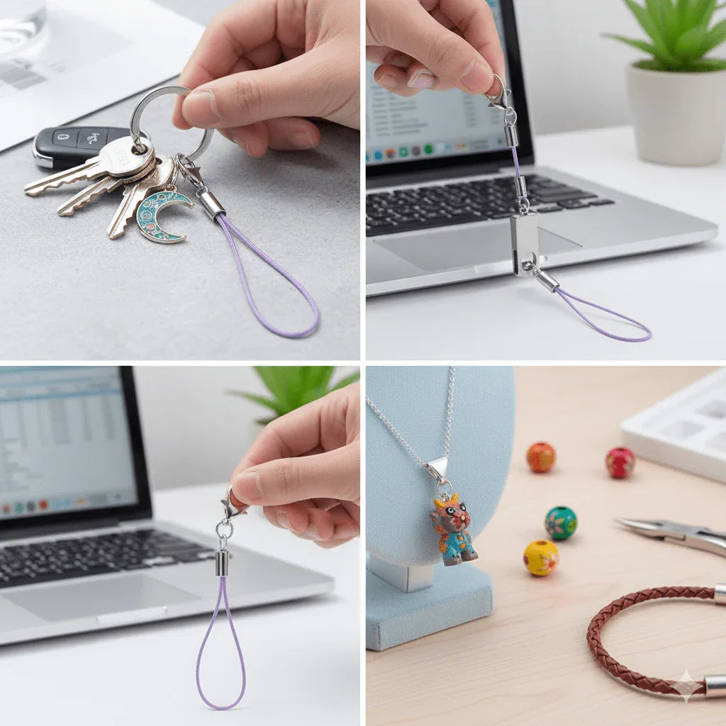 MG Traders Chains & Hooks Ja10Pl 10Pc Claps Thread 65Mm Purple