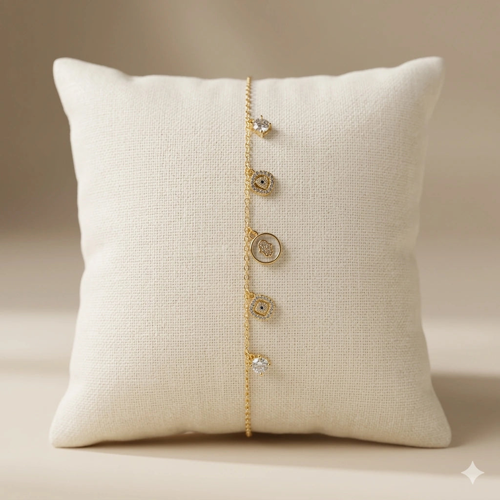 Korean Inspired Golden Tone Dainty Bracelet | Long Lasting Anti-Tarnish Jewellery l Perfect Everyday Jewellery l Pack of 1