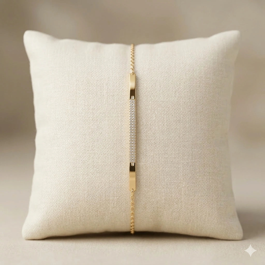 Korean Inspired Golden Tone Dainty Bracelet | Long Lasting Anti-Tarnish Jewellery l Perfect Everyday Jewellery l Pack of 1