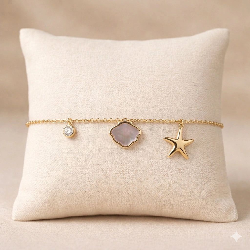 Korean Inspired Golden Tone Dainty Bracelet | Long Lasting Anti-Tarnish Jewellery l Perfect Everyday Jewellery l Pack of 1