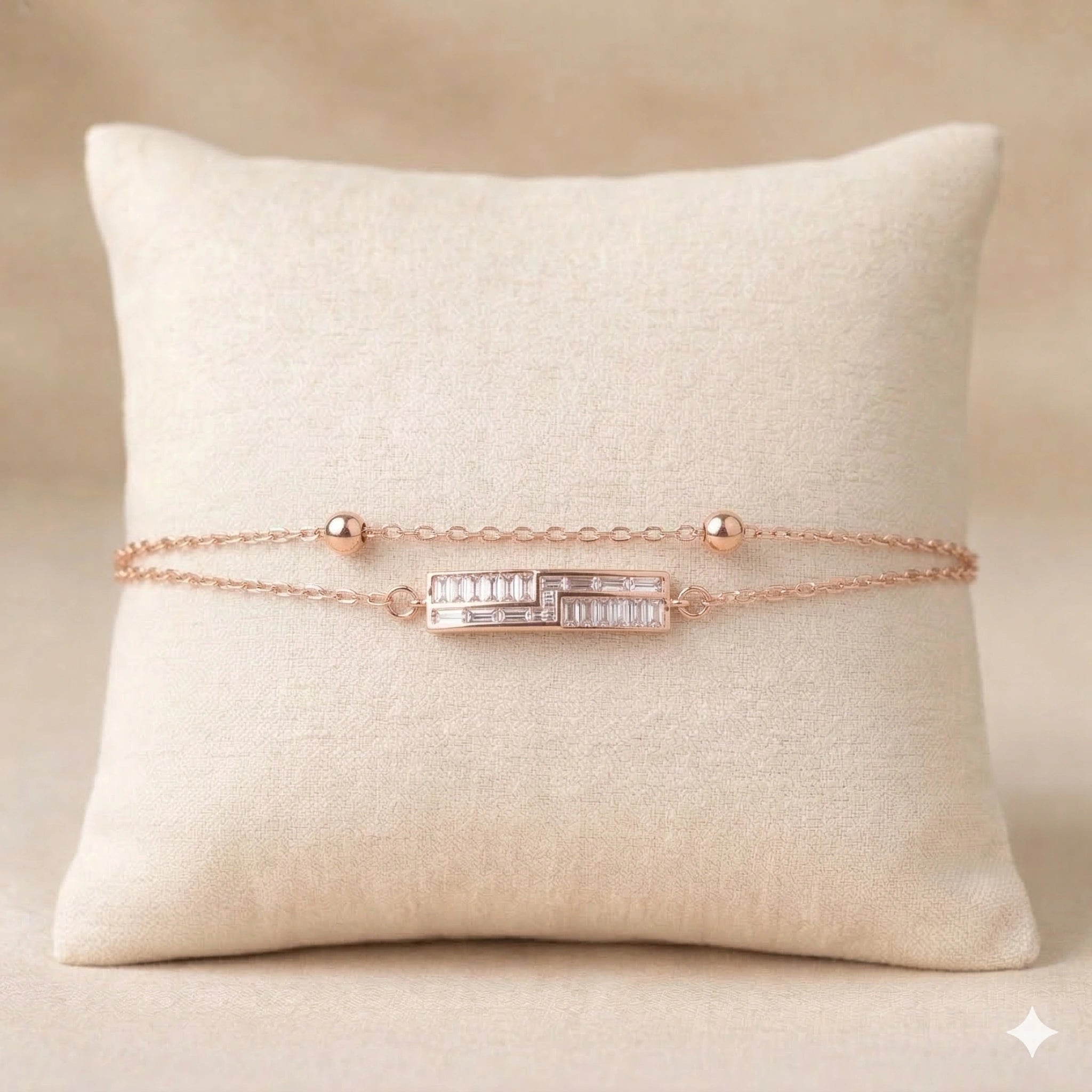 Korean Inspired Rose Gold Tone Dainty Bracelet | Long Lasting  Anti-Tarnish Jewellery l Perfect Everyday Jewellery l Pack of 1