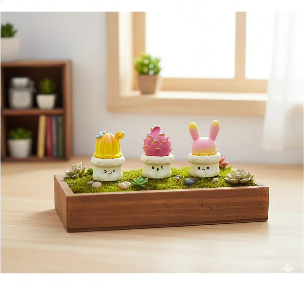 Miniature Model Cactus Plant 3 Pcs Set C1299-7/9/11 C1183-B