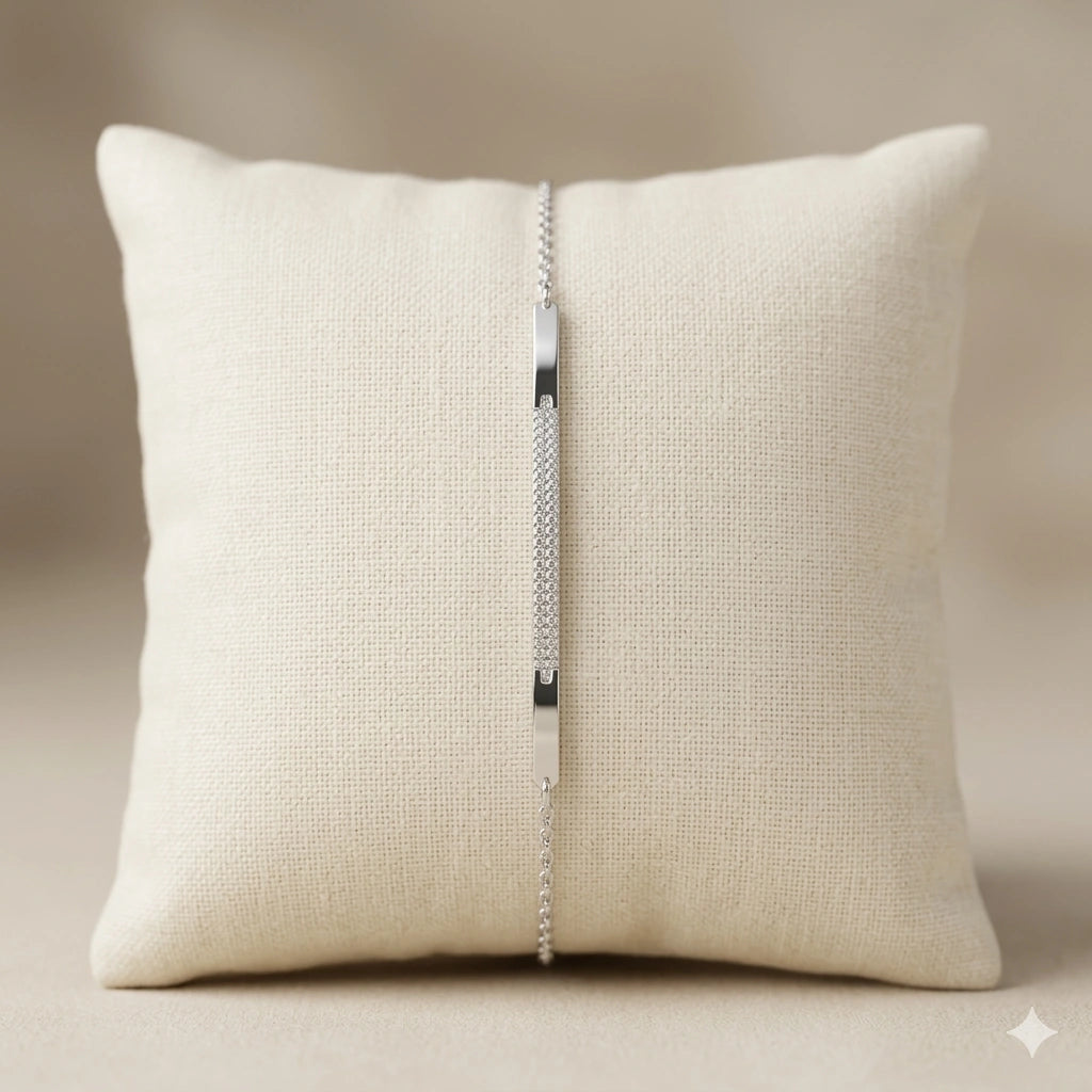 Premium Korean Design Silver Tone Dainty Bracelet – Long Lasting & Anti-Tarnish l Perfect Everyday Jewellery l Pack of 1