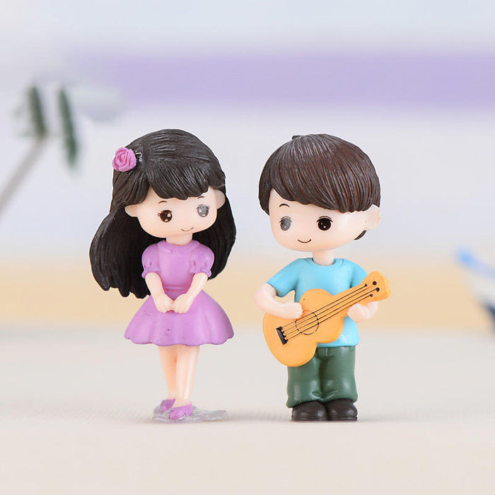 Miniature Cute Couple For Guitar Boy (2pcs) Pack of 1