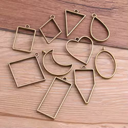 Copper Mix Shape Bezels 10pc for Resin Art ( pack of 1)