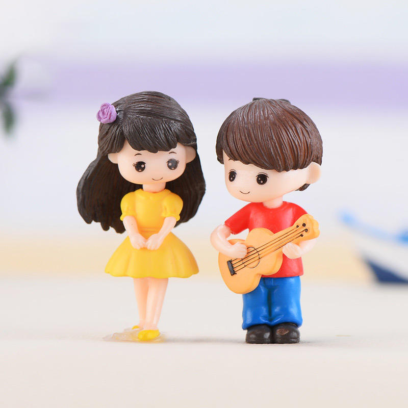 Miniature Cute Couple For Guitar Boy (2pcs) Pack of 1