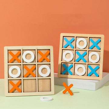 Premium Wooden Tic Tac Toe Game Board | Classic XOXO Puzzle