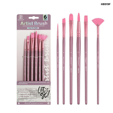 Multi-Shape Paint Brush Set - 6 Pcs (Style 2)