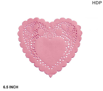 Doilies Heart Pink 100 Sheet 6