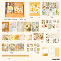 Flower Sea Like Tide Retro Journal Set Gift Box - 128 Pcs (Design 1)