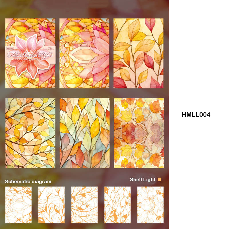 Hmll004 Background Paper Sticker Sheet 100*140Mm 5Pc