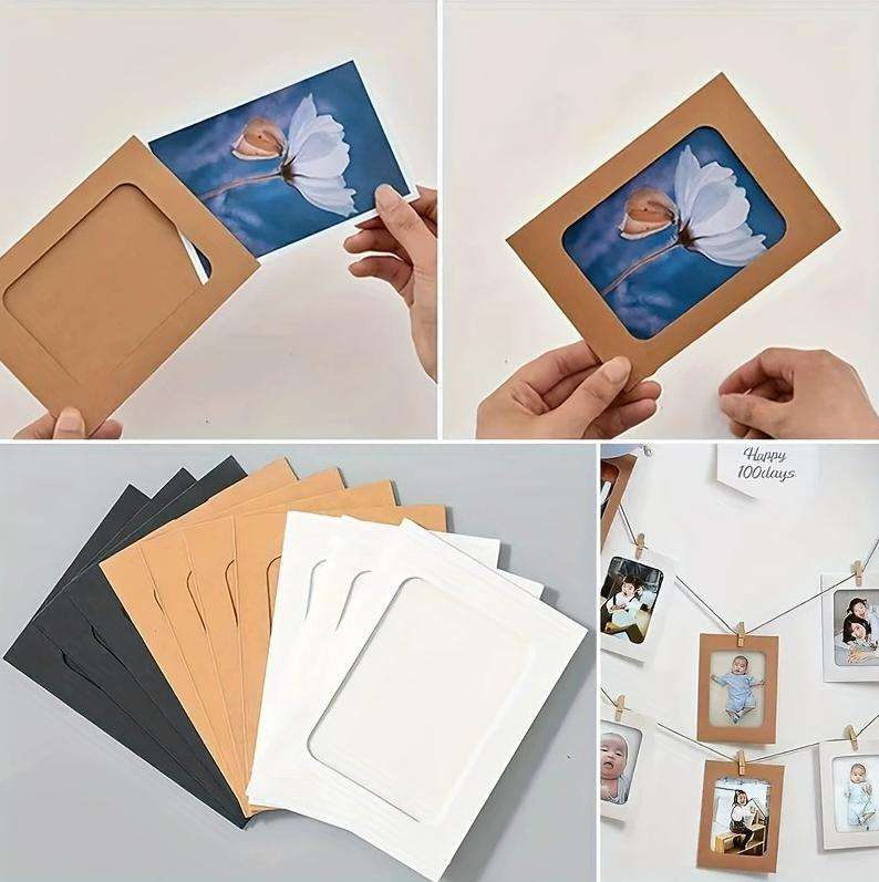 (Buy 1 Get 1 Free ) Premium  Hanging photo Frame Kit l Pack of 1 (10pcs)