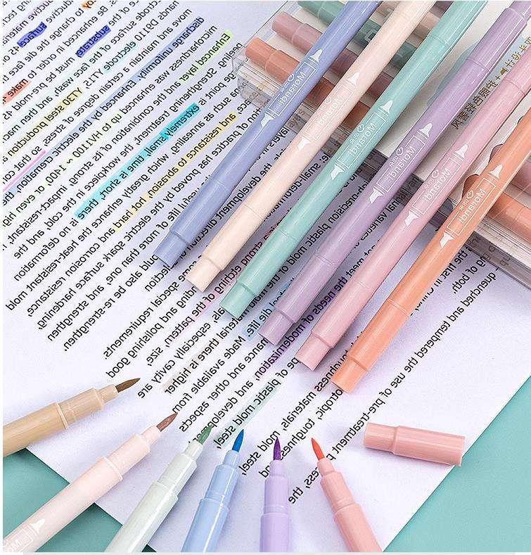 (Buy 1 Get 1 Free) Pastel Highlighter for readers & Students | Dual Tip | Long lasting markers | Fade Proof