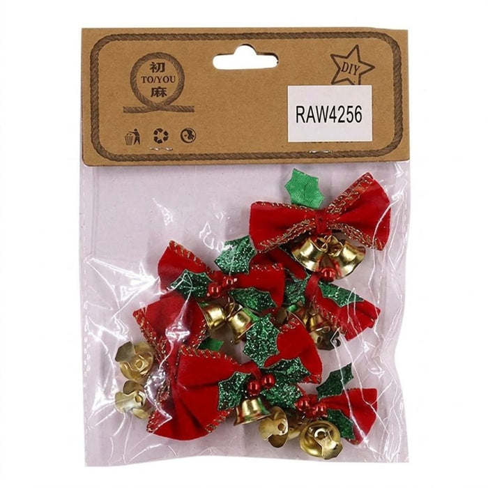 Christmas Decorative Bows – Cute Gift Wrapping & Craft Supplies Pack | Pack of 1