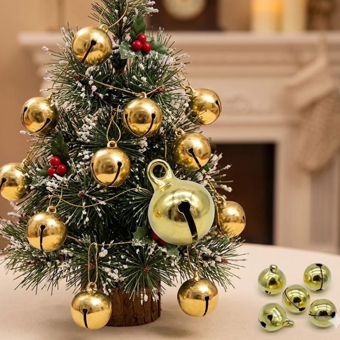 Gold Jingle Bells Charms – DIY Craft, Jewelry & Decoration Accessories | Pack of 1