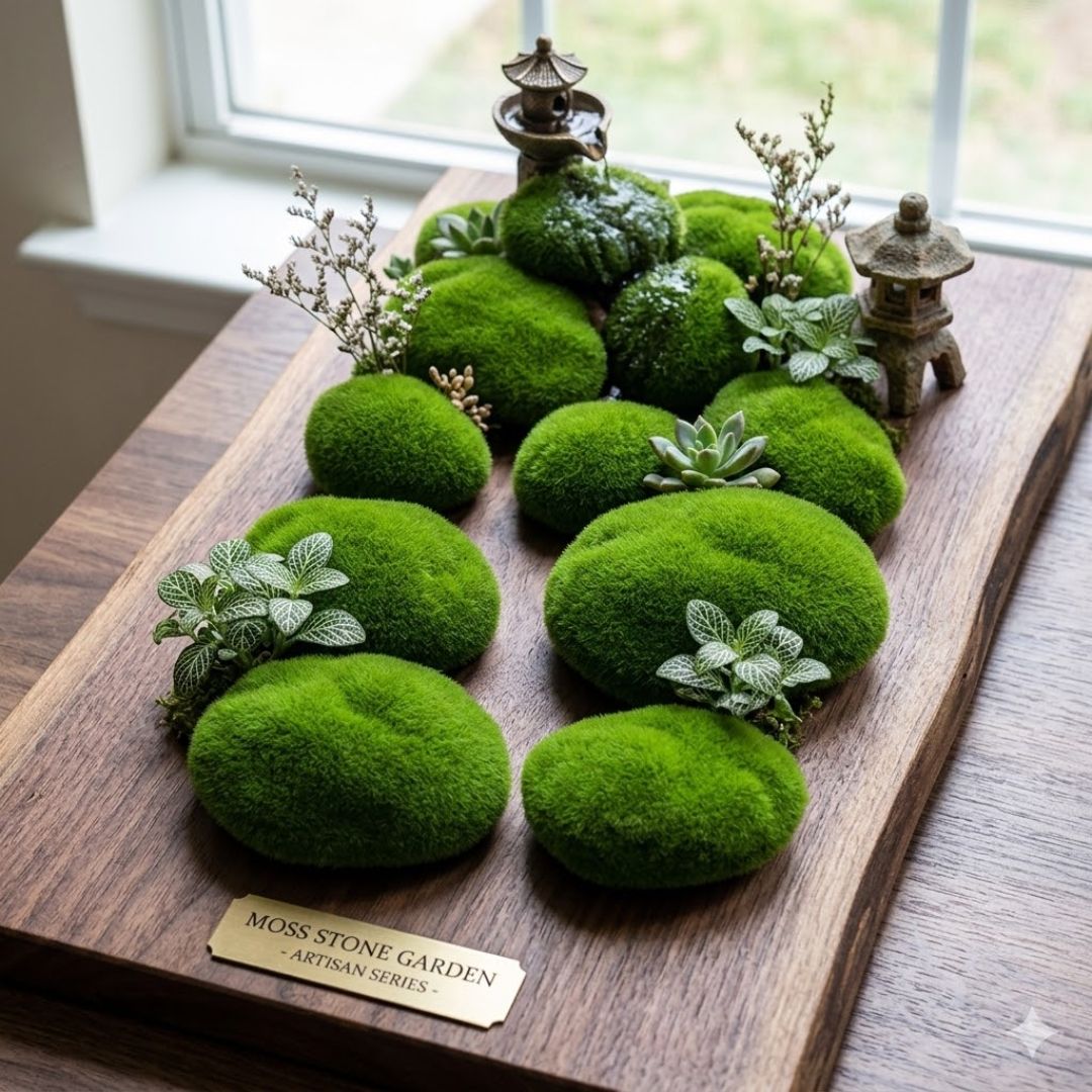 Artificial Grass Stones – DIY Craft, Aquarium, Terrarium & Decor | Pack of 1