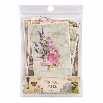 Vintage Paper Journal Stickers – 30PCS Aesthetic Scrapbook & DIY Craft Set |Pack of 1