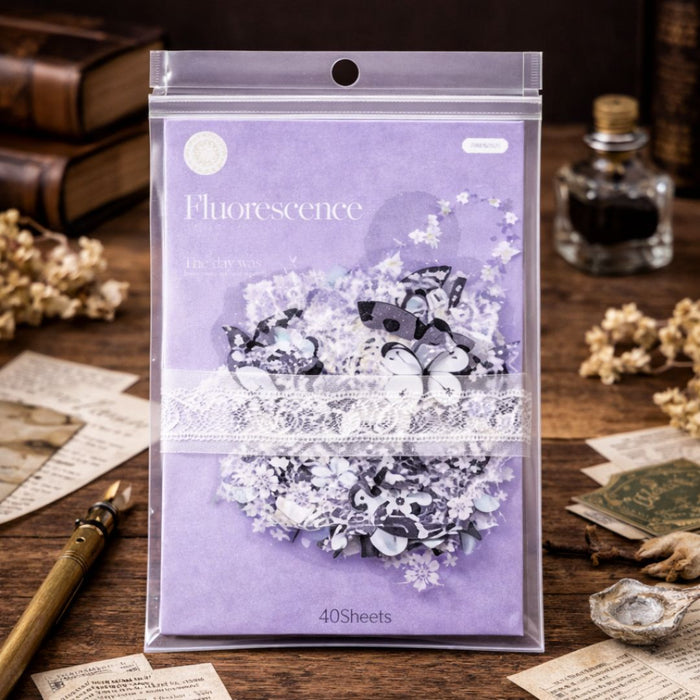 Soft Lace Stickers – 30 PCS Aesthetic Journal Pack | Pack of 1
