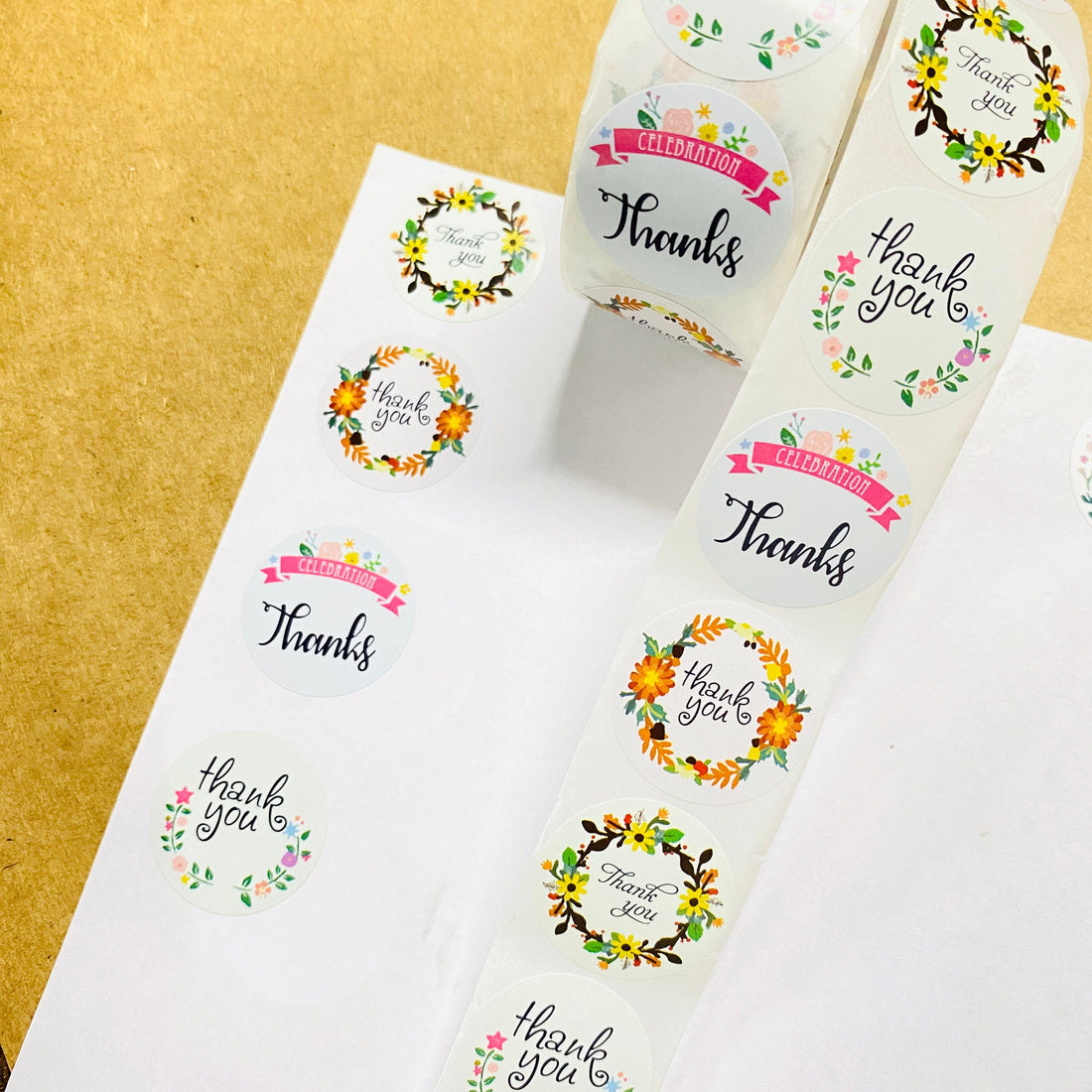 (JUMBO ROLL) Thank you labels for your small business (500 Labels) 1inch