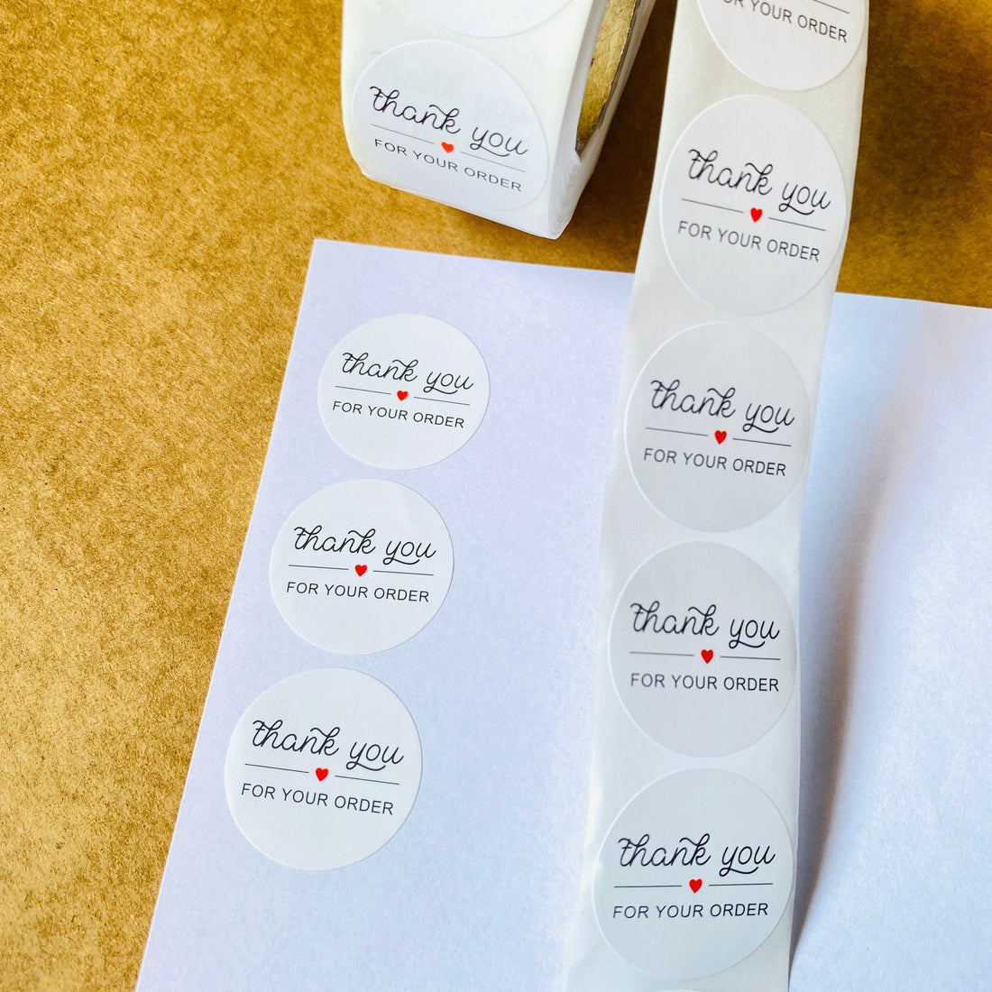 (JUMBO ROLL) Thank you labels for your small business (500 Labels) 1inch