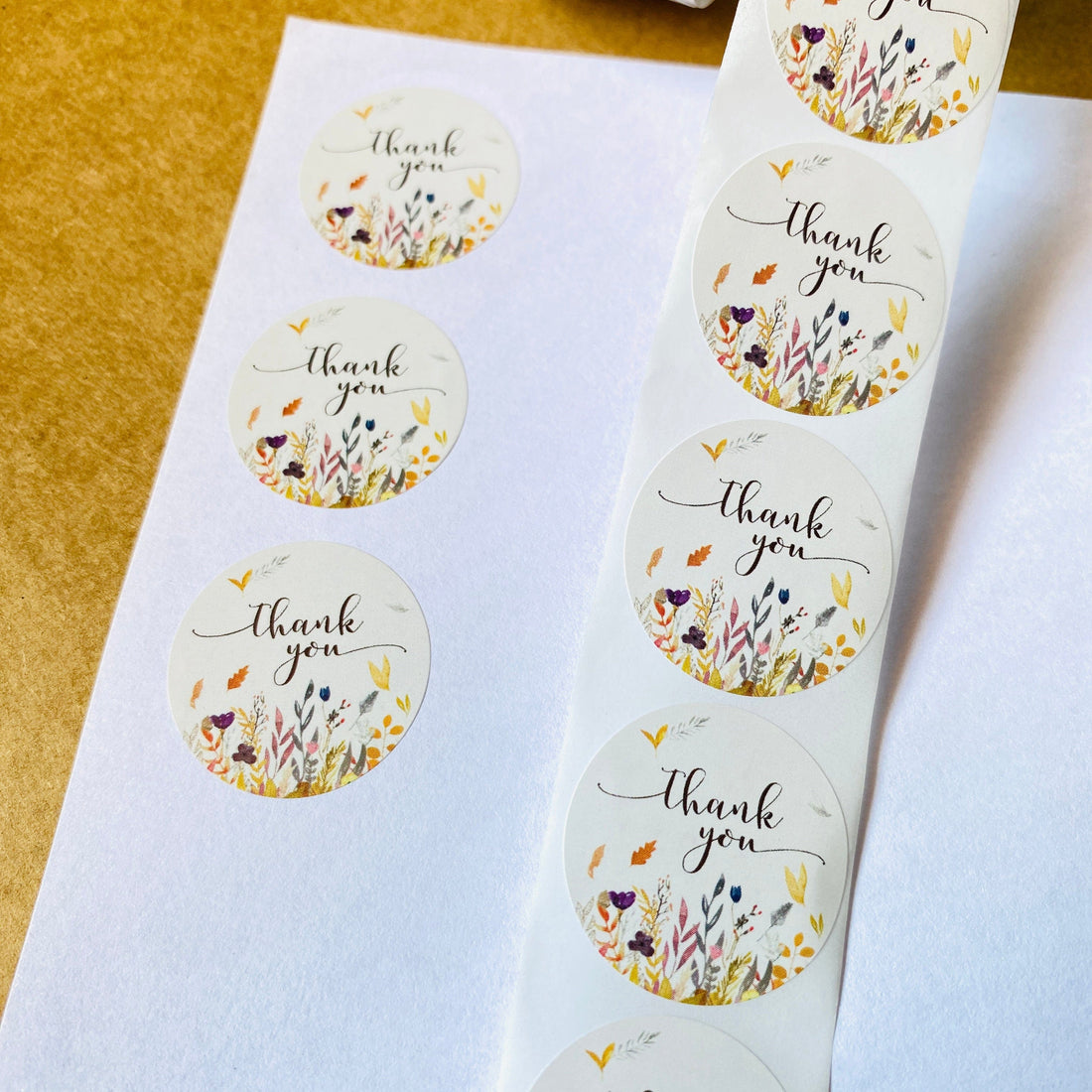 (JUMBO ROLL) Thank you labels for your small business (500 Labels) 1 inch