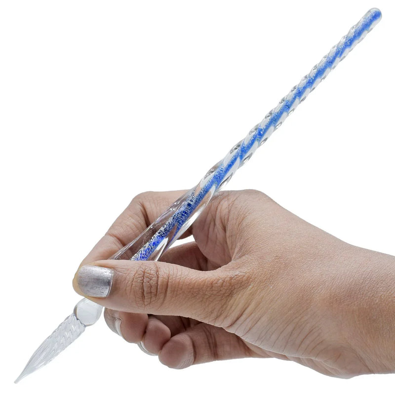 Premium Crystal Fountain Pen Gift Box With 5 Ink bottle l  JB19-B