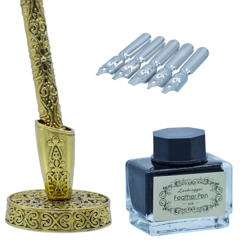 Premiump Feather Fountain Pen Gift Box Set Of 8 pics