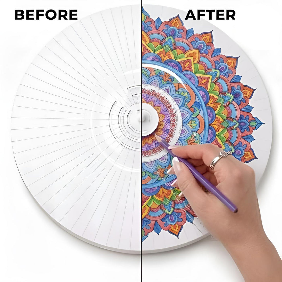Circular Mandala Drawing Rule Stencil 12 Inch